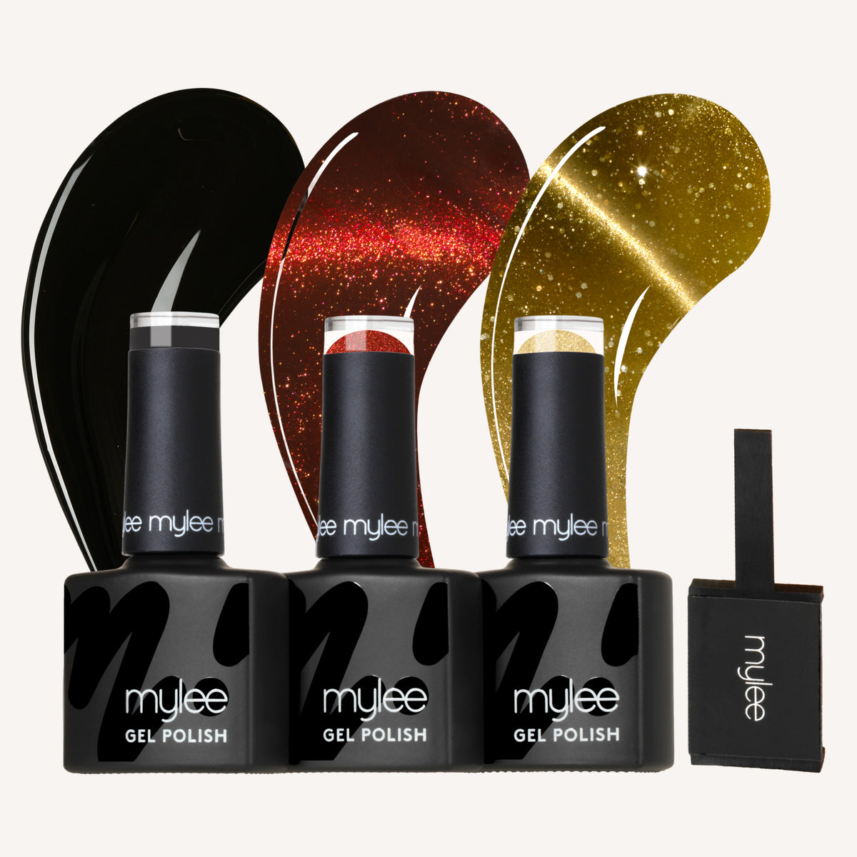 Cat-Eye Gel Polish Trio with Magnet - Snow & Sorcery