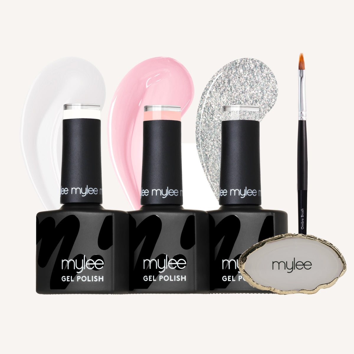 Mylee Gel Polish Trio with Mixing Palette and Ombre Brush - Sleigh Girl