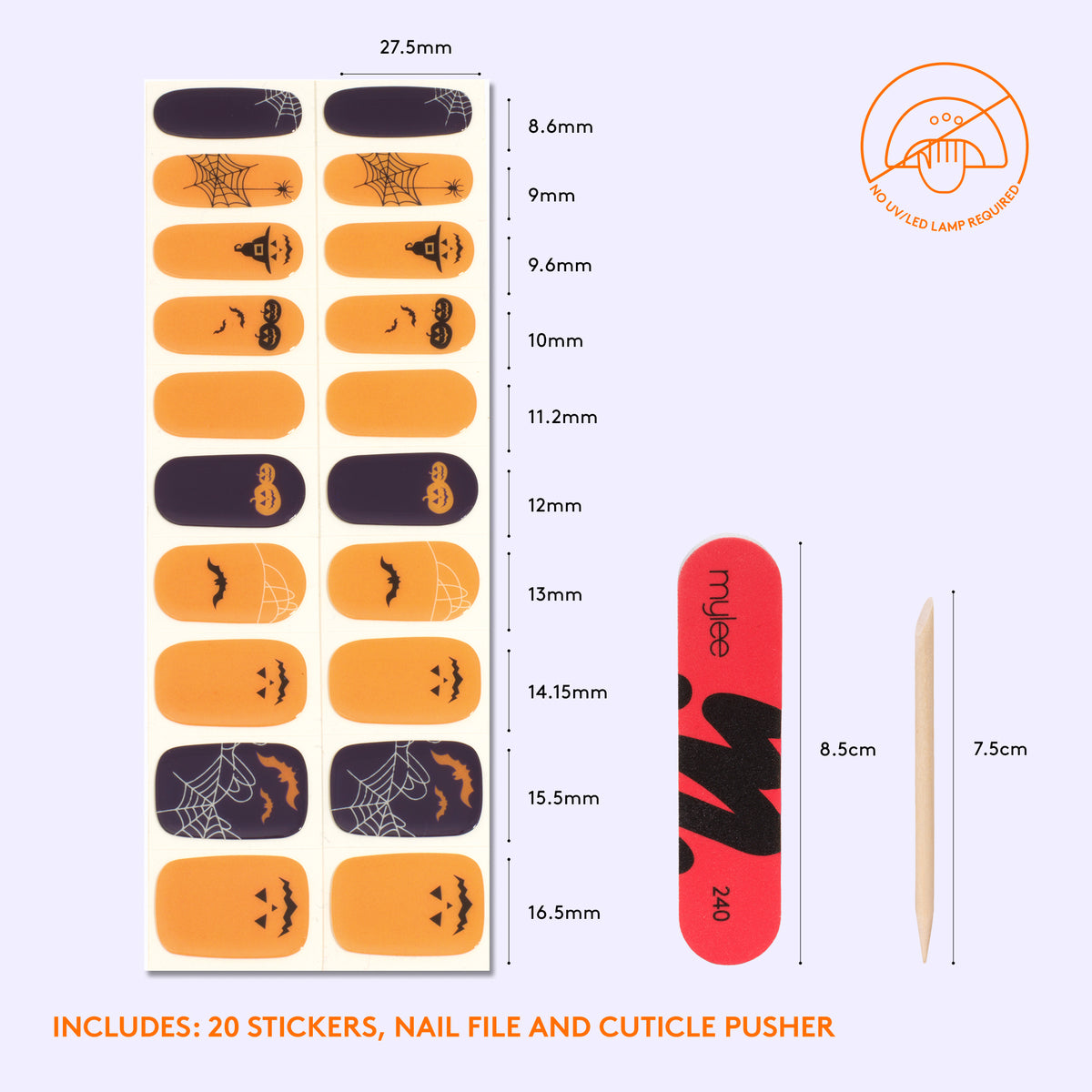 Gel Nail Wraps - Patchwork Pumpkin