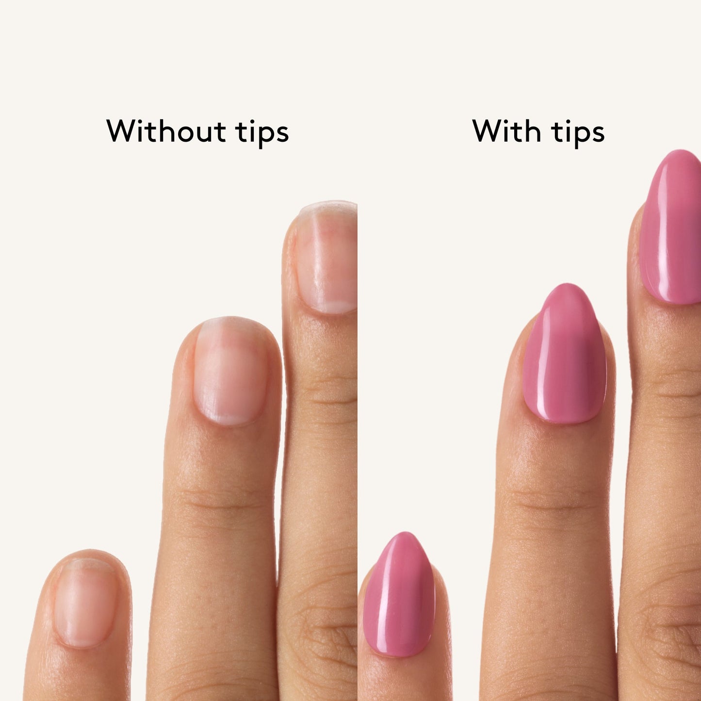 Mylee Fix 'N' Flash Tips - Extra Short Almond