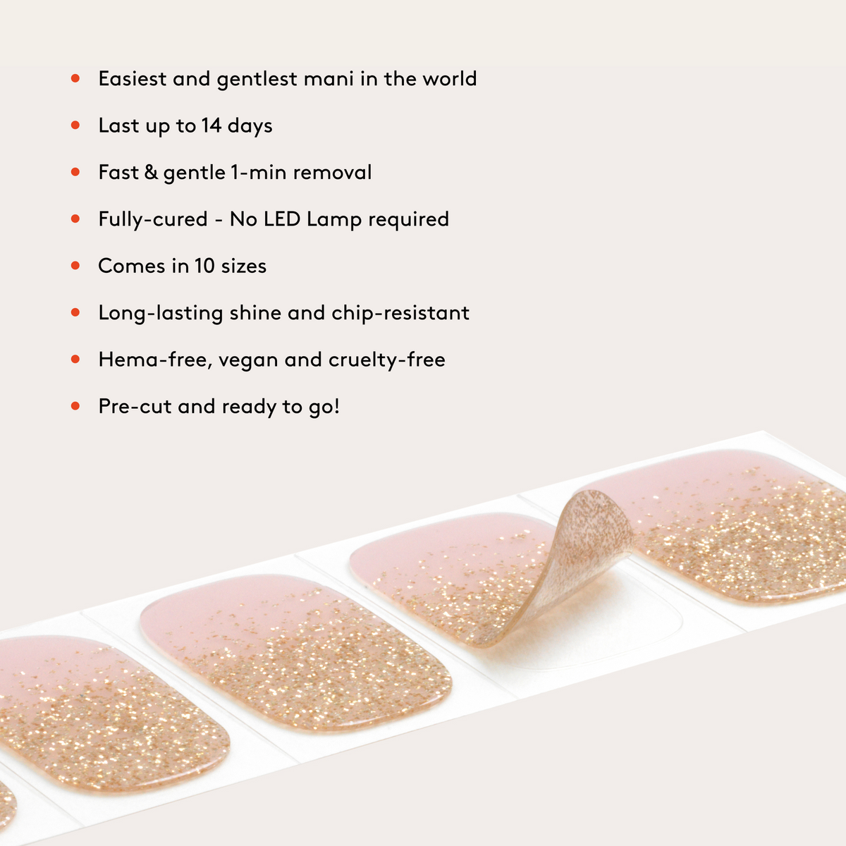 Mylee Gel Nail Wraps - Pink Champers