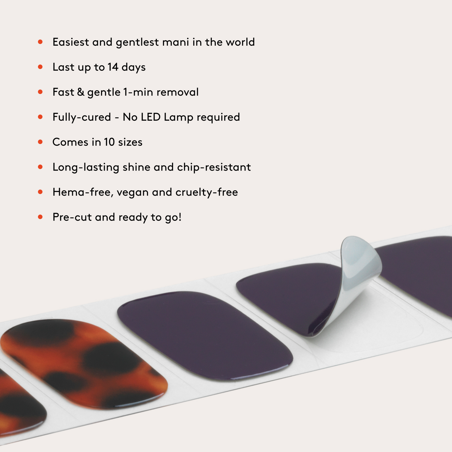 Mylee Gel Nail Wraps - Mulberry Clash