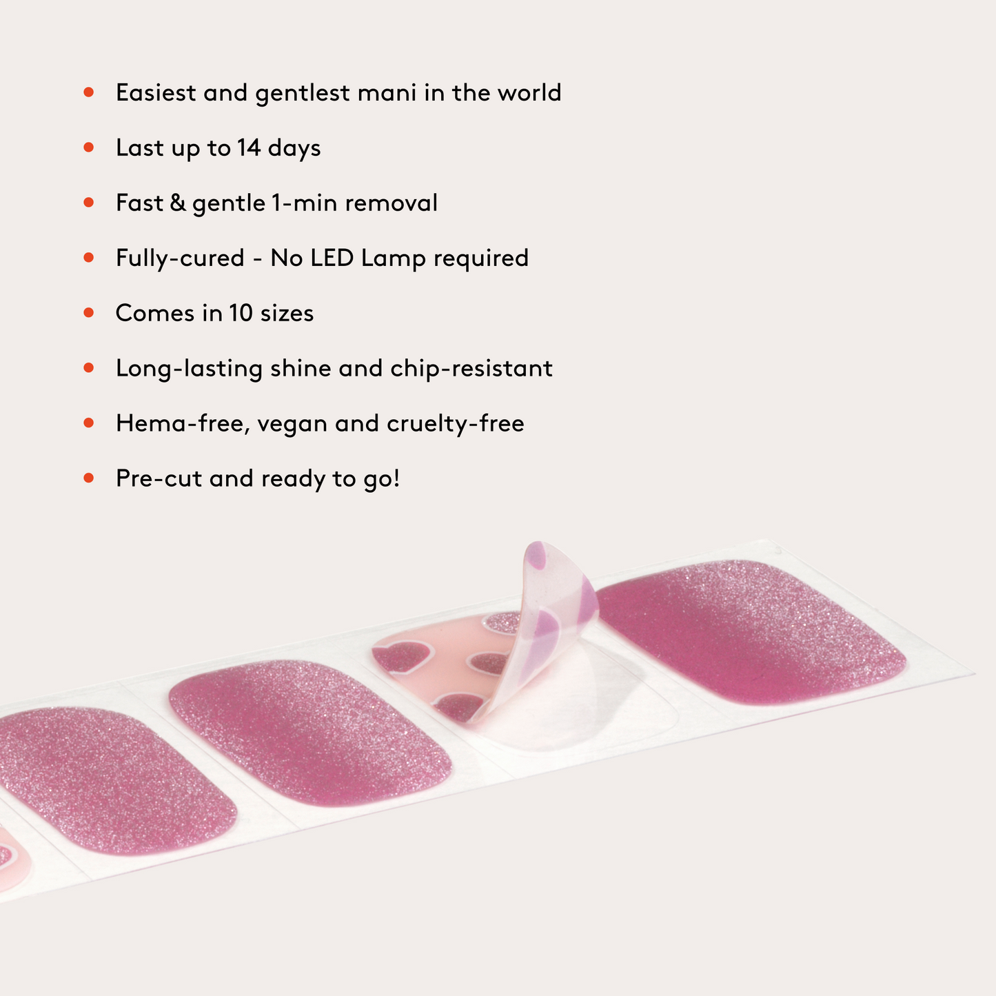 Mylee Gel Nail Wraps - In a Heartbeat