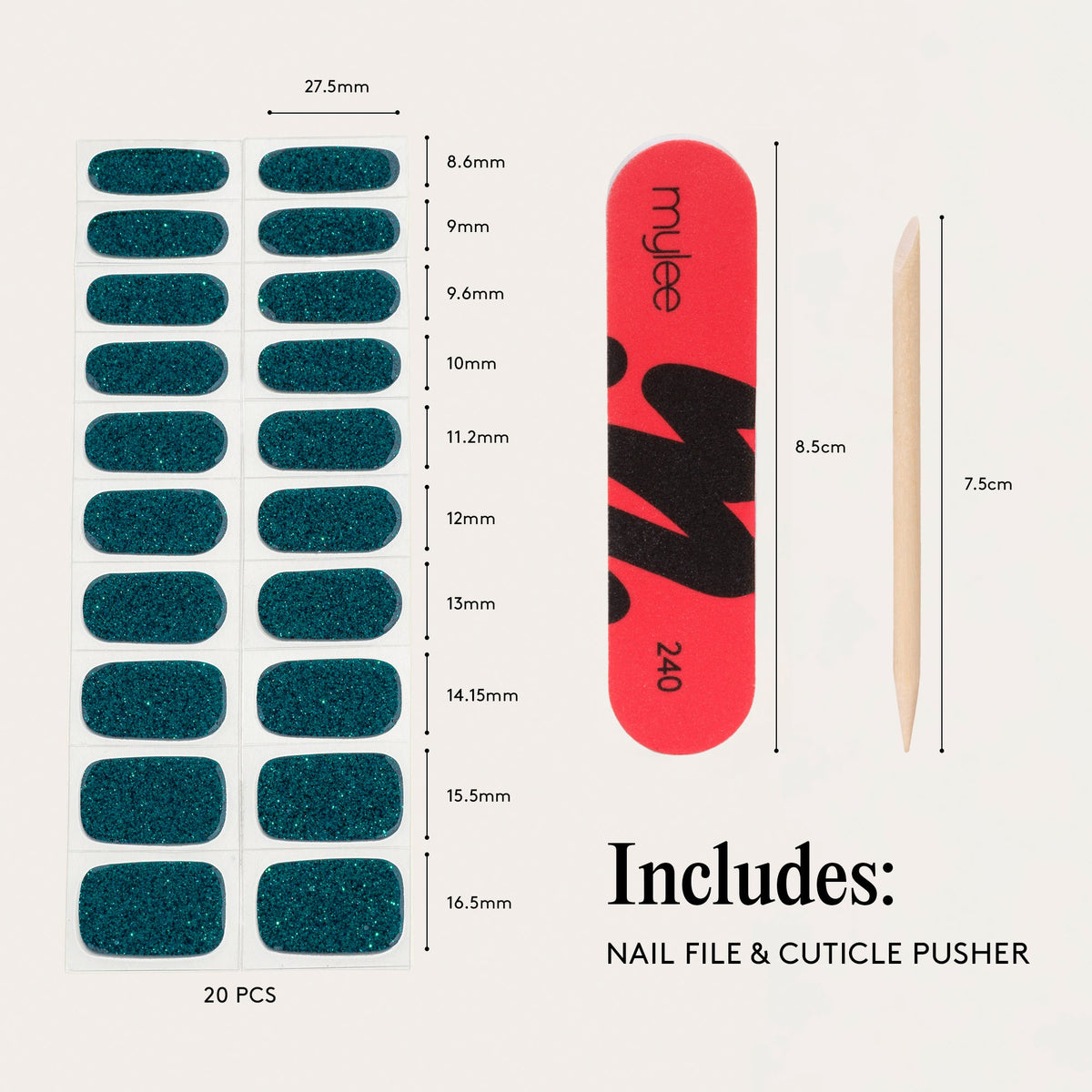 Mylee Gel Nail Wraps - Bauble