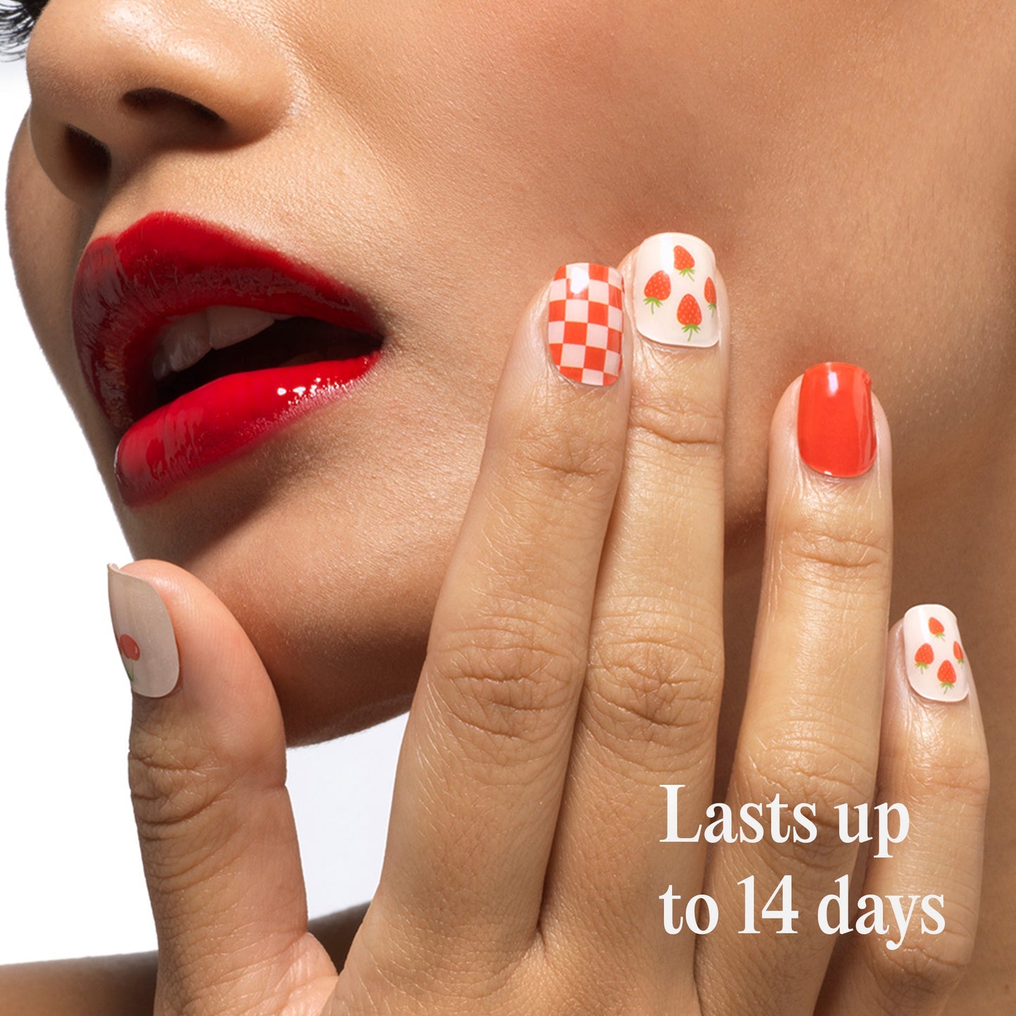 Mylee Gel Nail Wraps - Berries & Cream