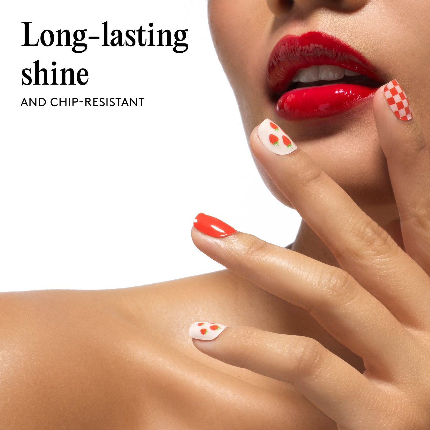 Mylee Gel Nail Wraps - Berries & Cream