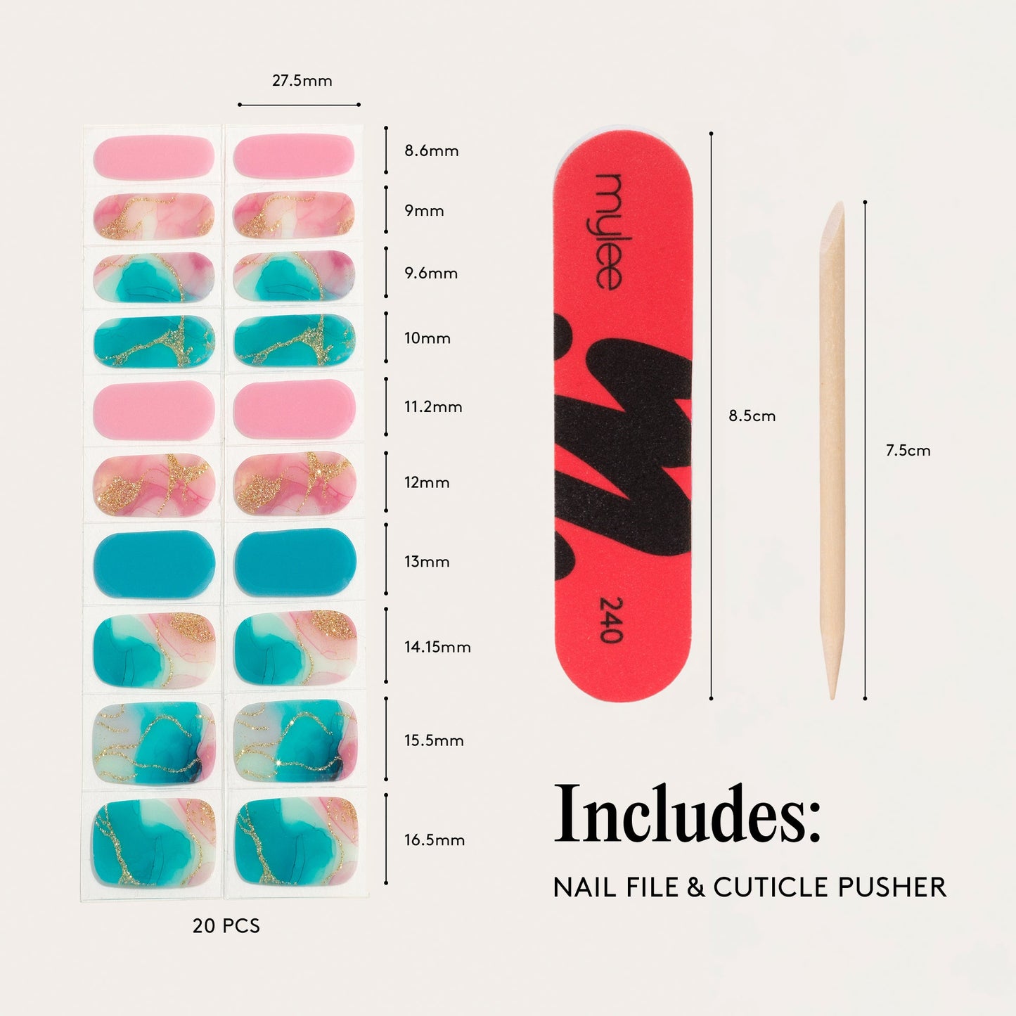 Mylee Gel Nail Wraps - Cosmic Swirl