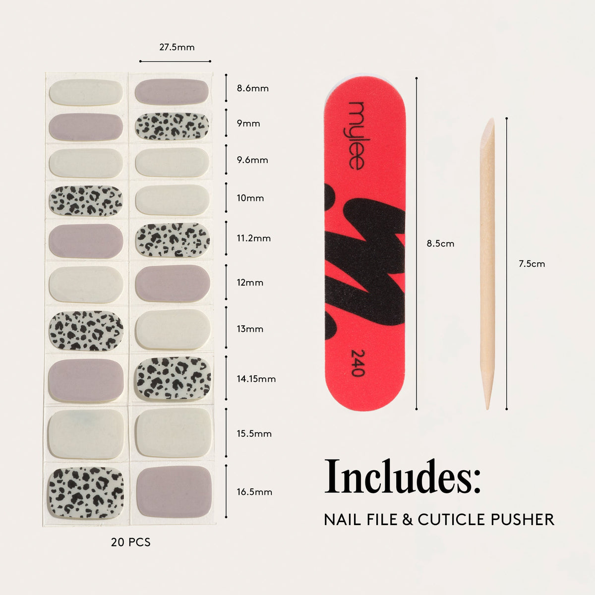 Mylee Gel Nail Wraps - Cruella