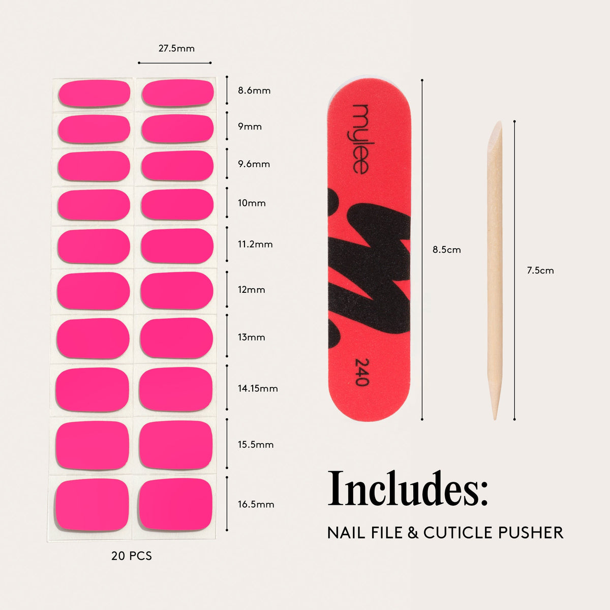 Mylee Gel Nail Wraps - Pink Paradise