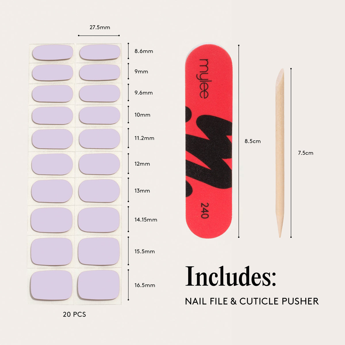 Mylee Gel Nail Wraps - Quite Delightful