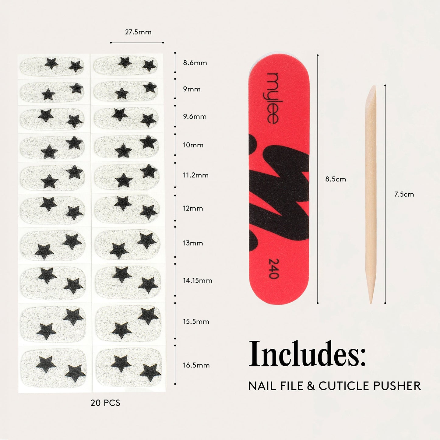 Mylee Gel Nail Wraps - Starman