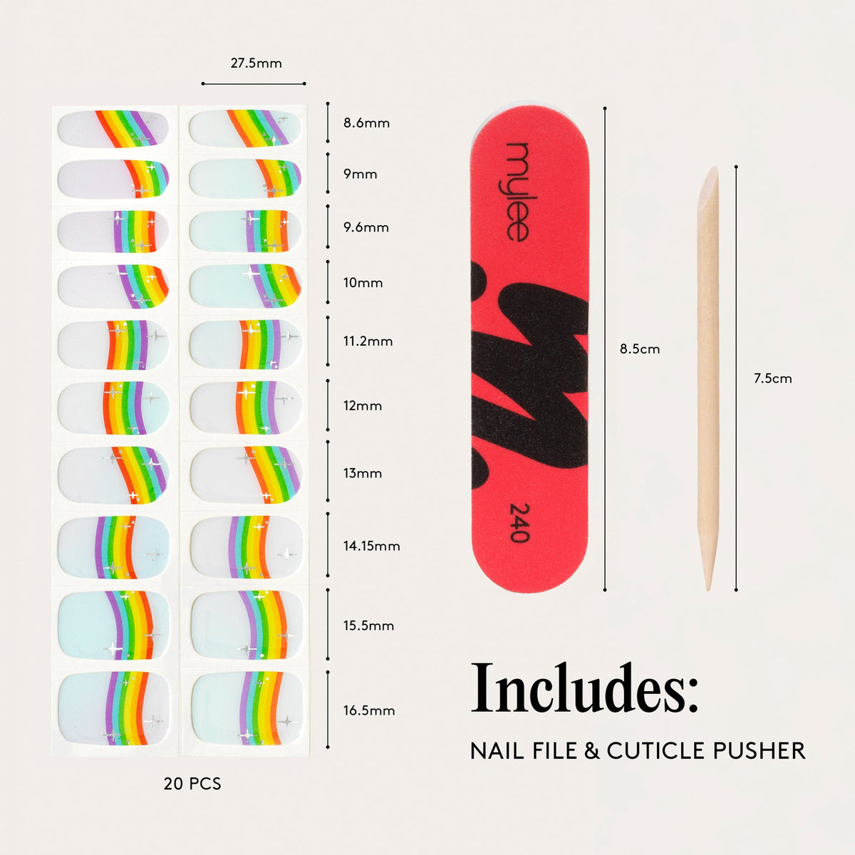 Mylee Gel Nail Wraps - Loud & Proud