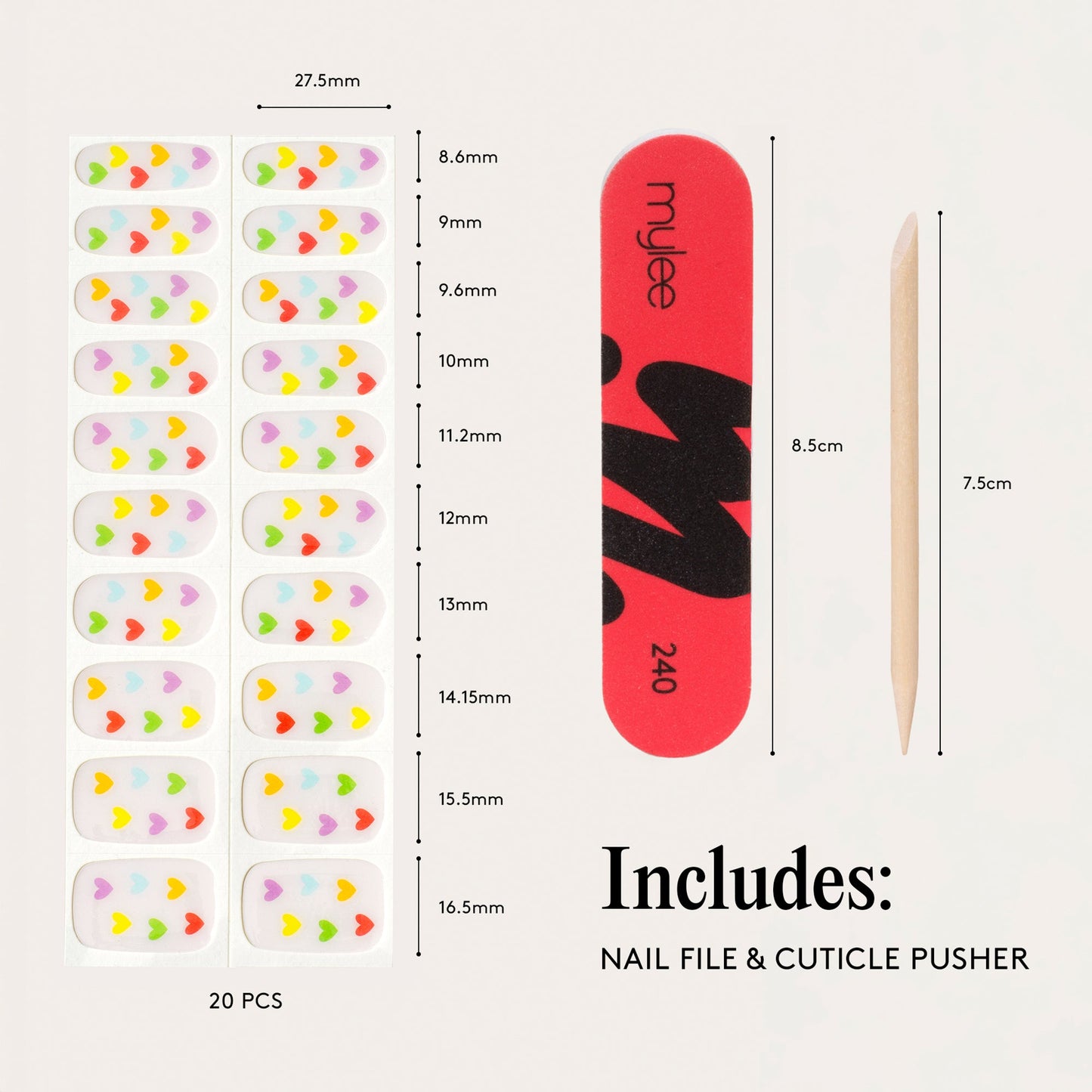 Mylee Gel Nail Wraps - Love is Love
