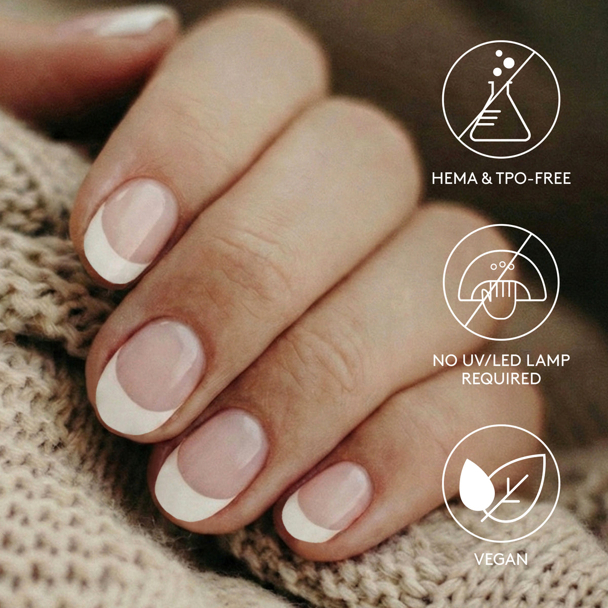 Mylee Gel Nail Wraps - Short Nail Bed French