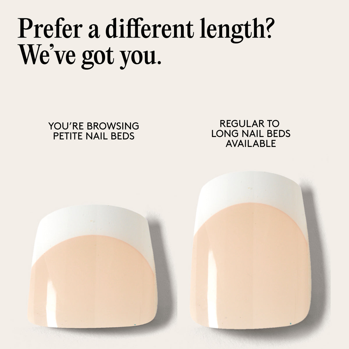 Mylee Gel Nail Wraps - Short Nail Bed French