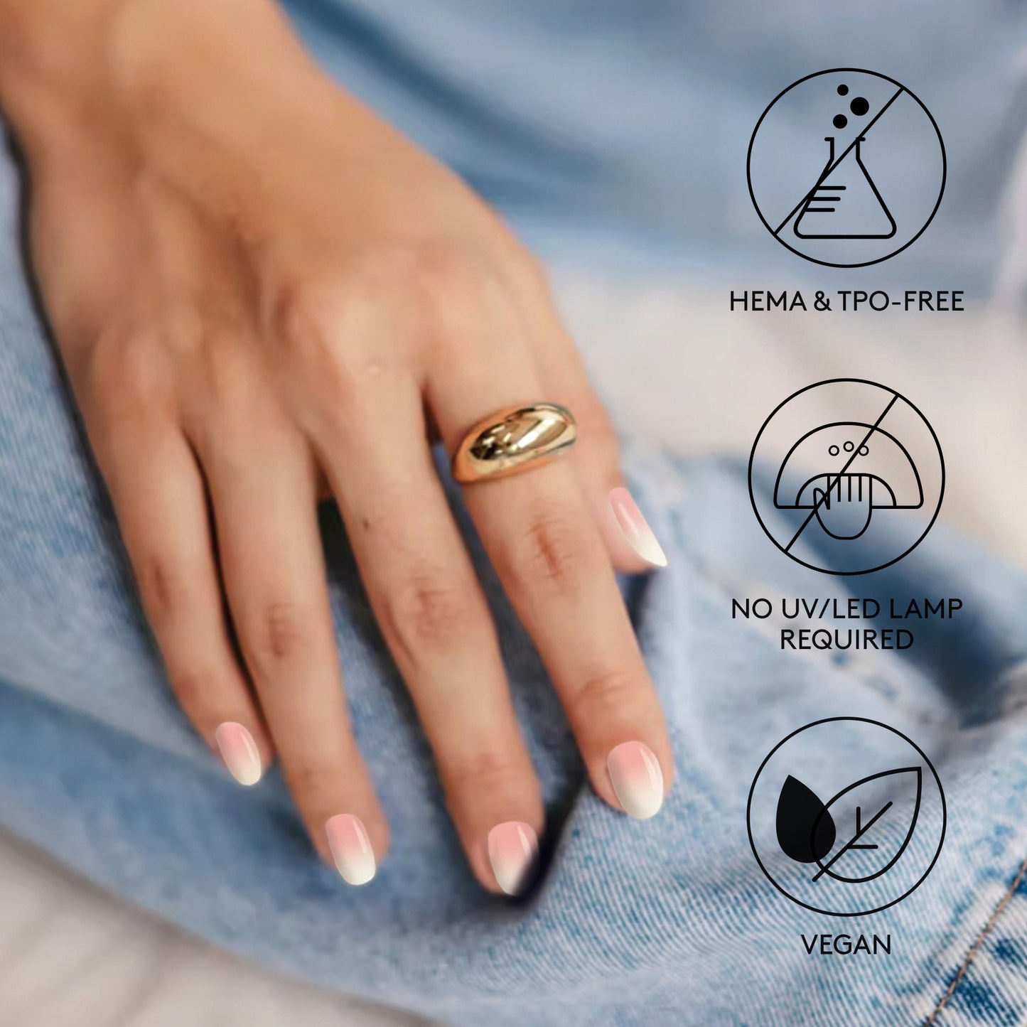 Mylee Gel Nail Wraps - Marshmallow Melt