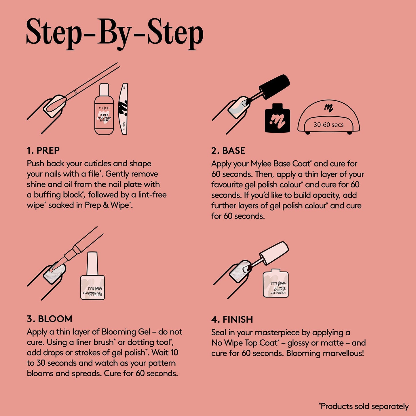 Mylee Gel Polish Quad - Marble