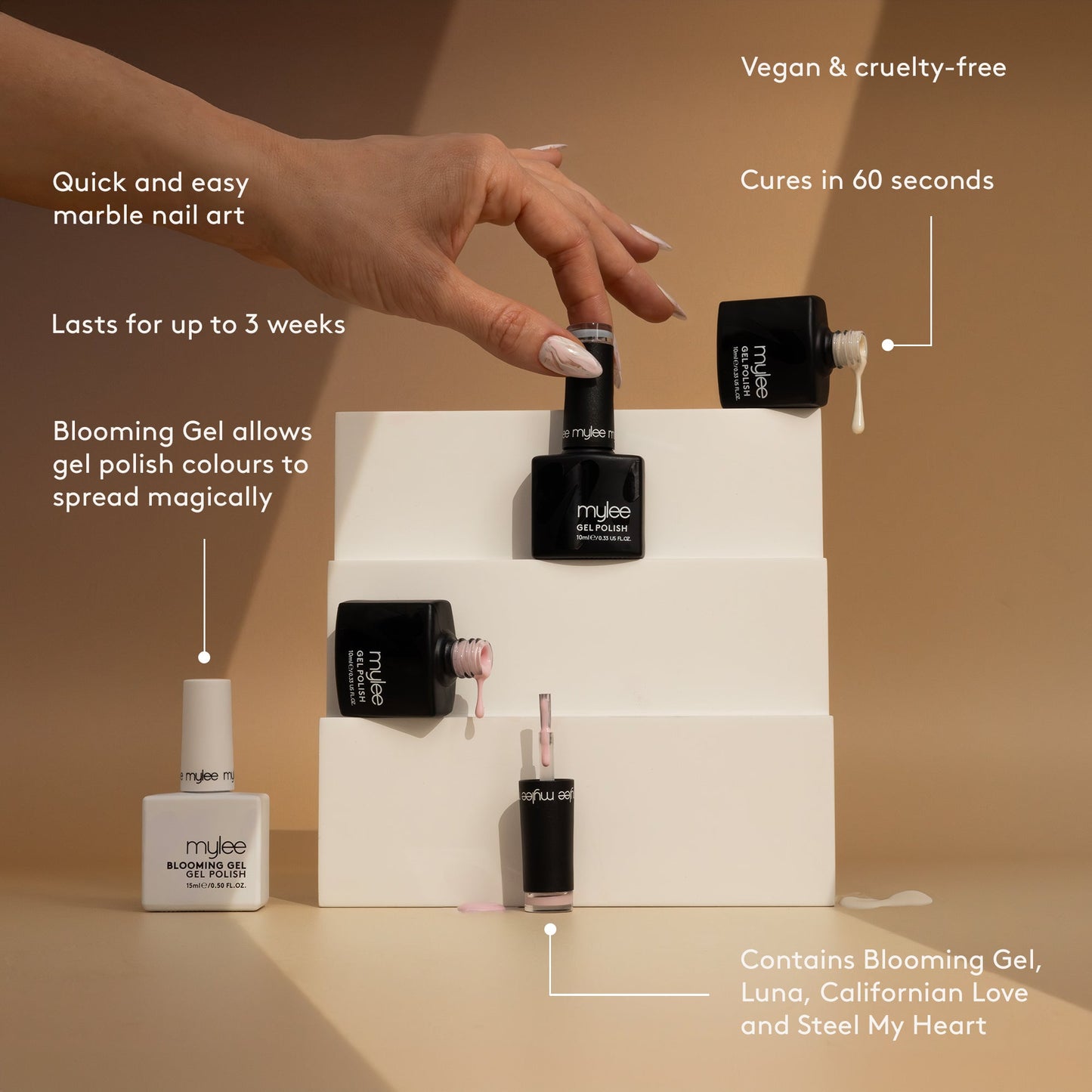 Mylee Gel Polish Quad - Marble