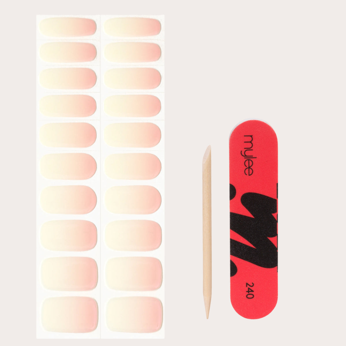 Mylee Gel Nail Wraps - Marshmallow Melt