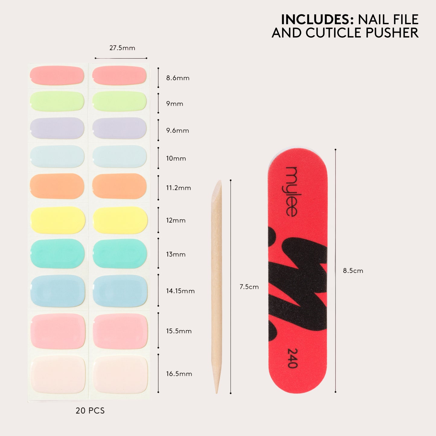 Mylee Gel Nail Wraps - Sunday Best