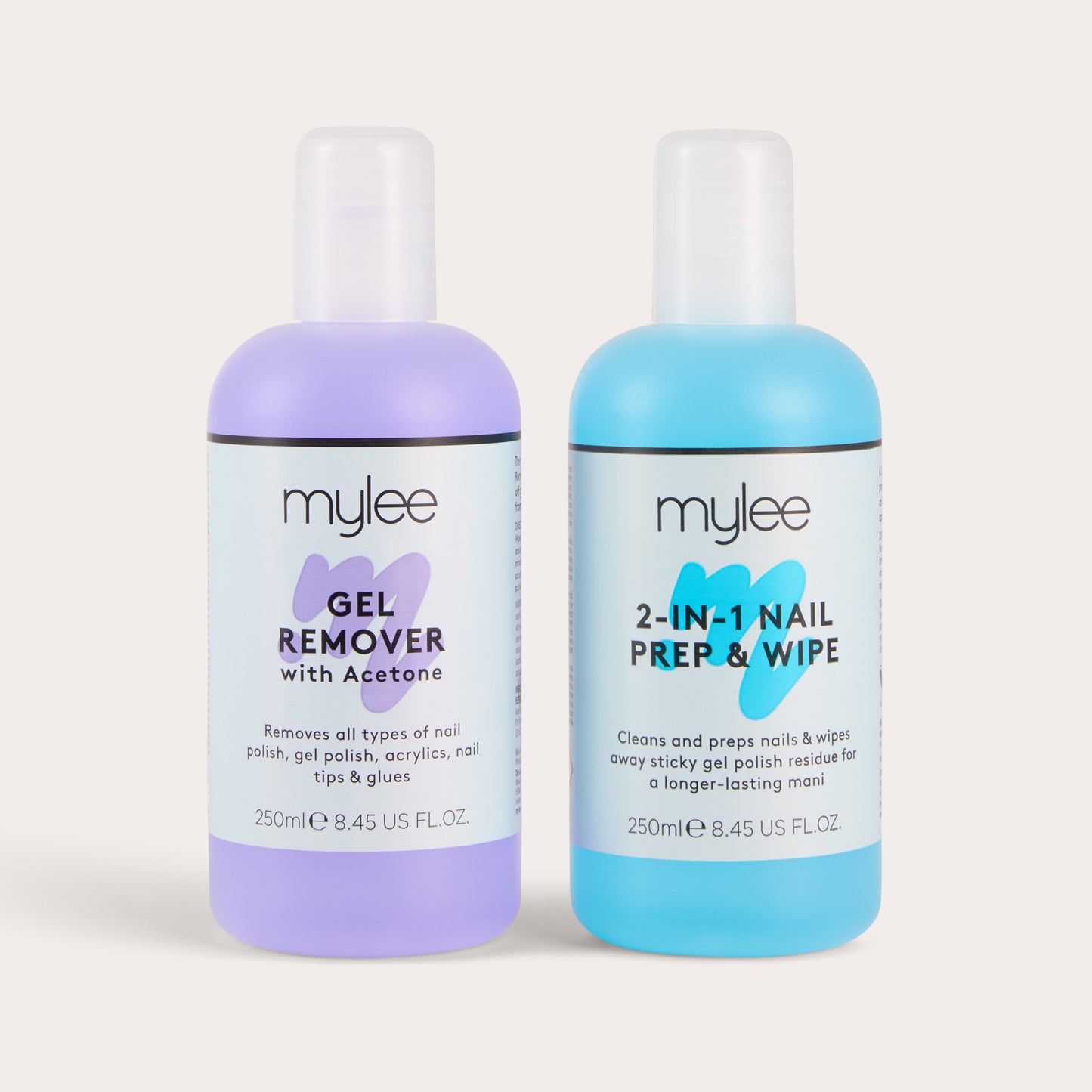Mylee Nail Prep & Wipe + Gel Remover Duo, 250ml