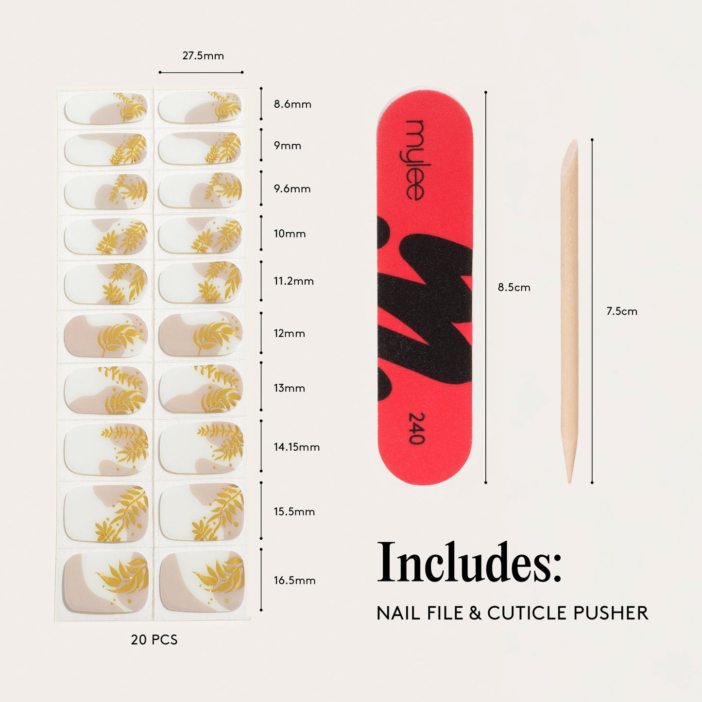 Mylee Gel Nail Wraps - Nature Time