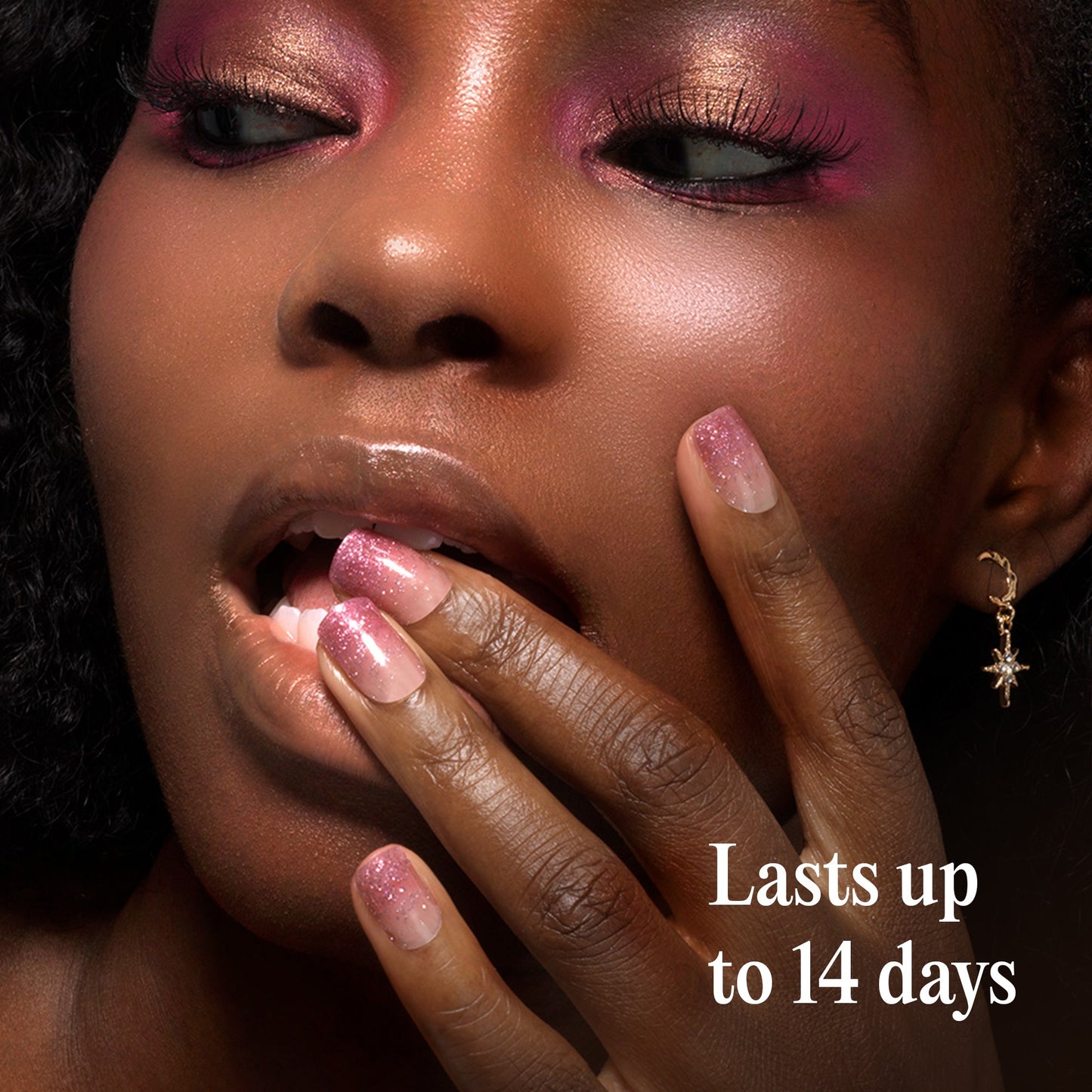 Mylee Gel Nail Wraps - Pink Stardust