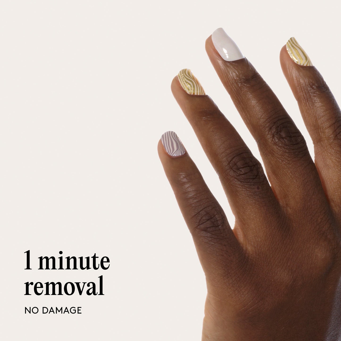 Mylee Gel Nail Wraps - Silver Safari