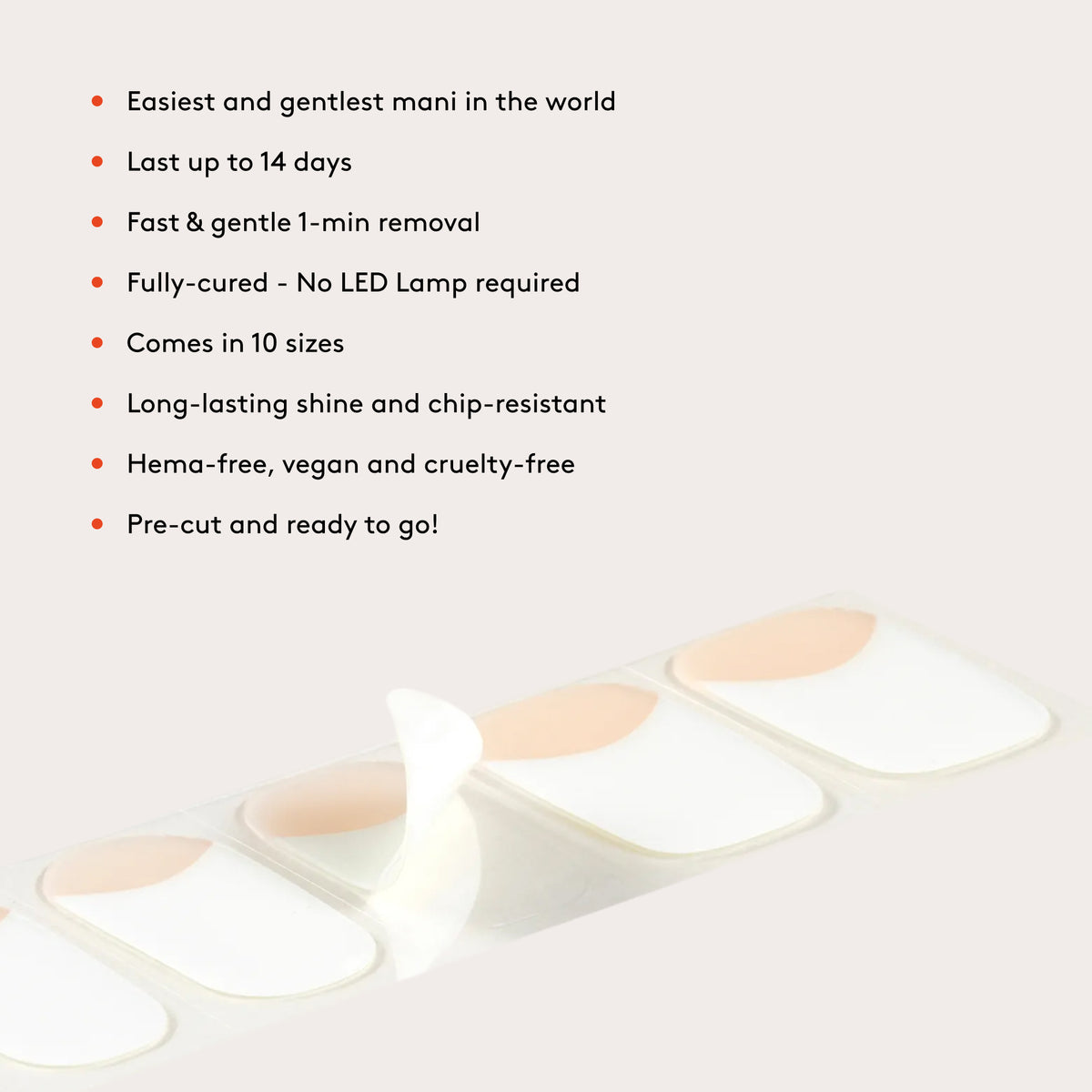 Mylee Gel Nail Wraps - Short Nail Bed French