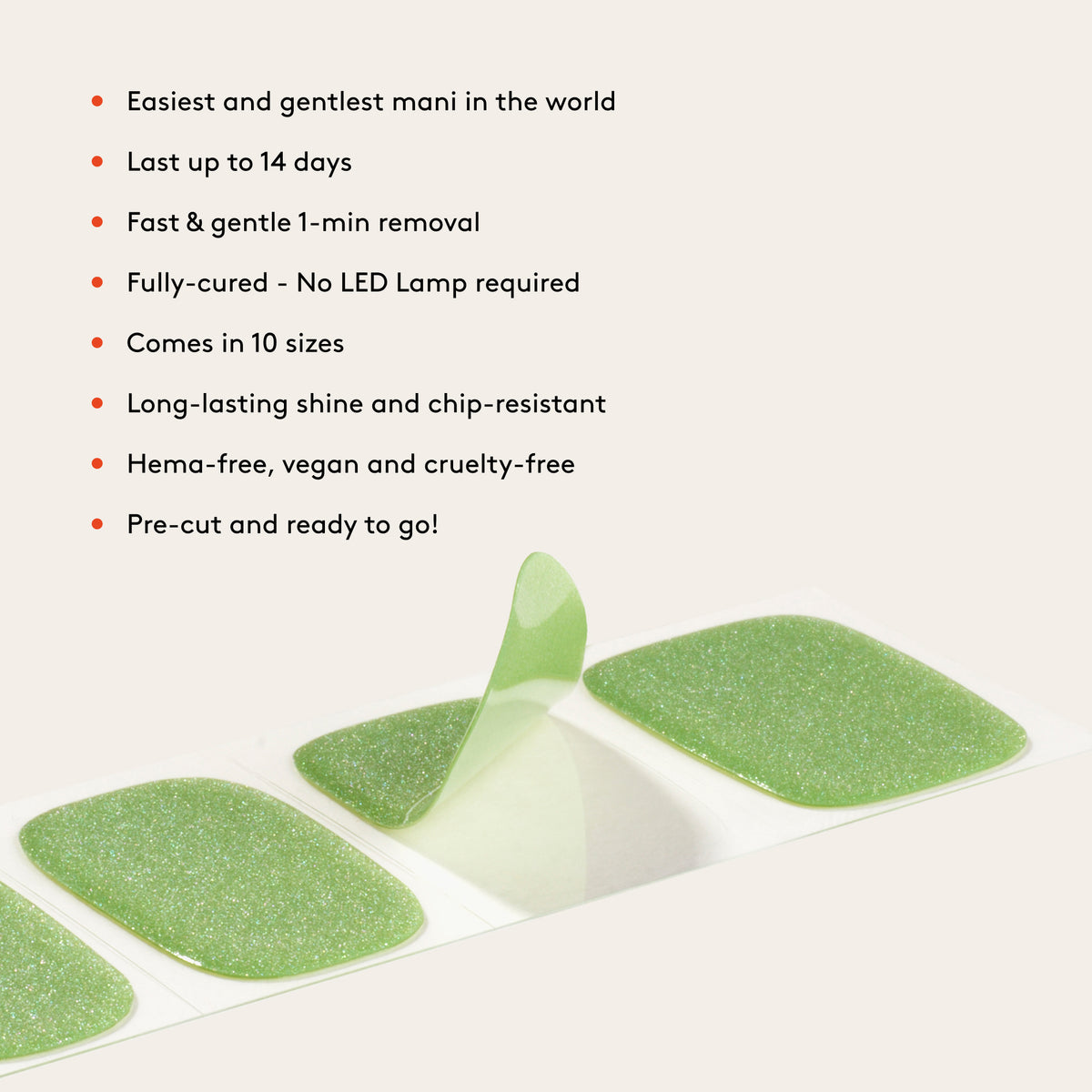Mylee Gel Nail Wraps - Pistachio Macaron