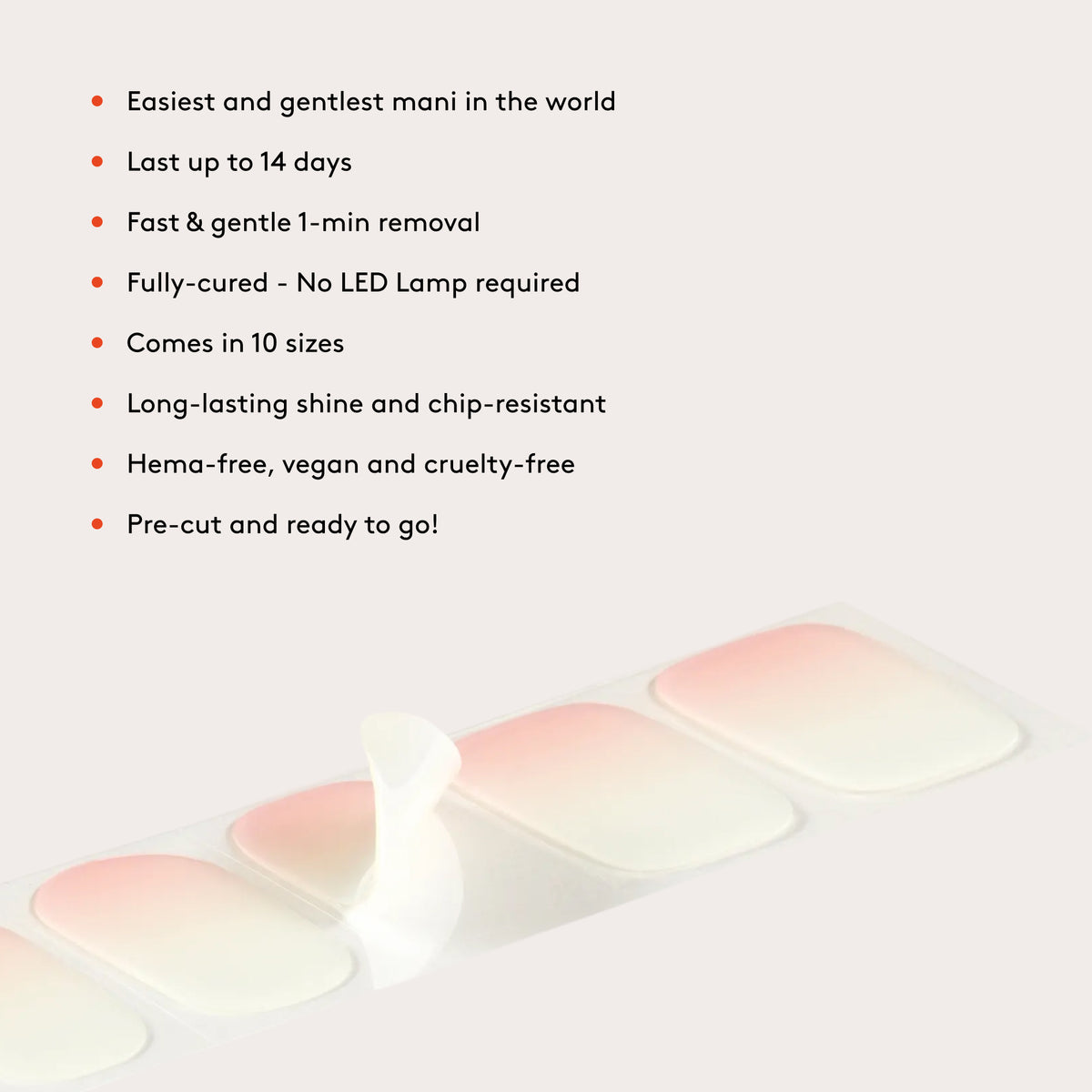 Mylee Gel Nail Wraps - Marshmallow Melt