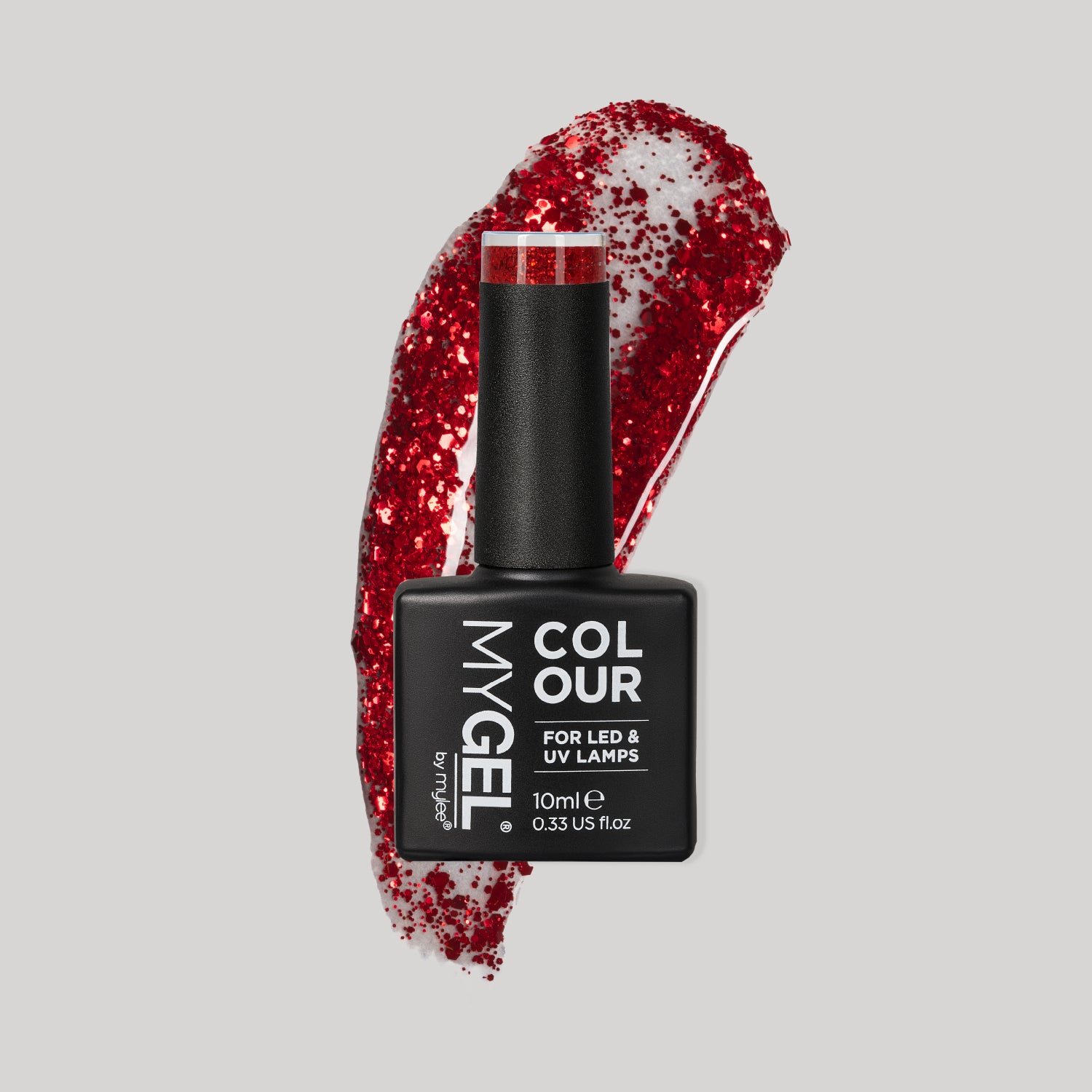 Ruby Red Glitter Nail Gel Polish 10ml Gel Nail Mylee