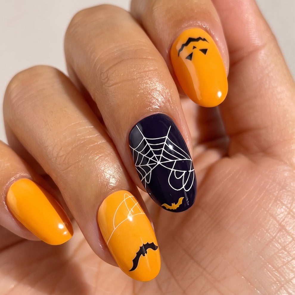 Mylee Gel Nail Wraps - Patchwork Pumpkin