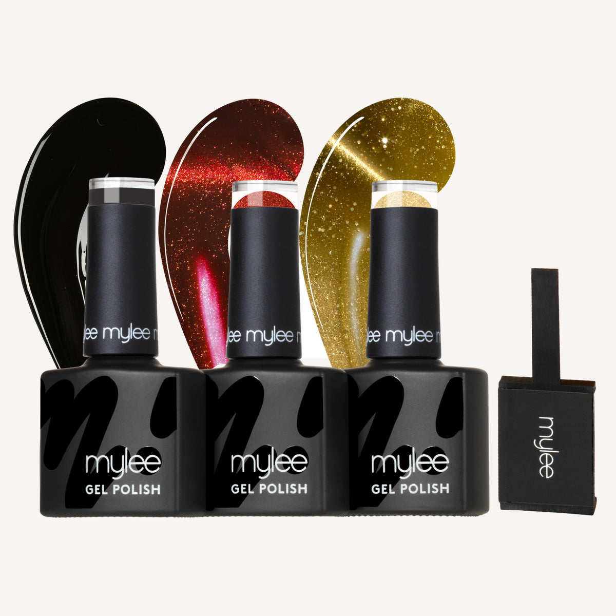 Mylee Cat-Eye Gel Polish Trio with Magnet - Snow & Sorcery