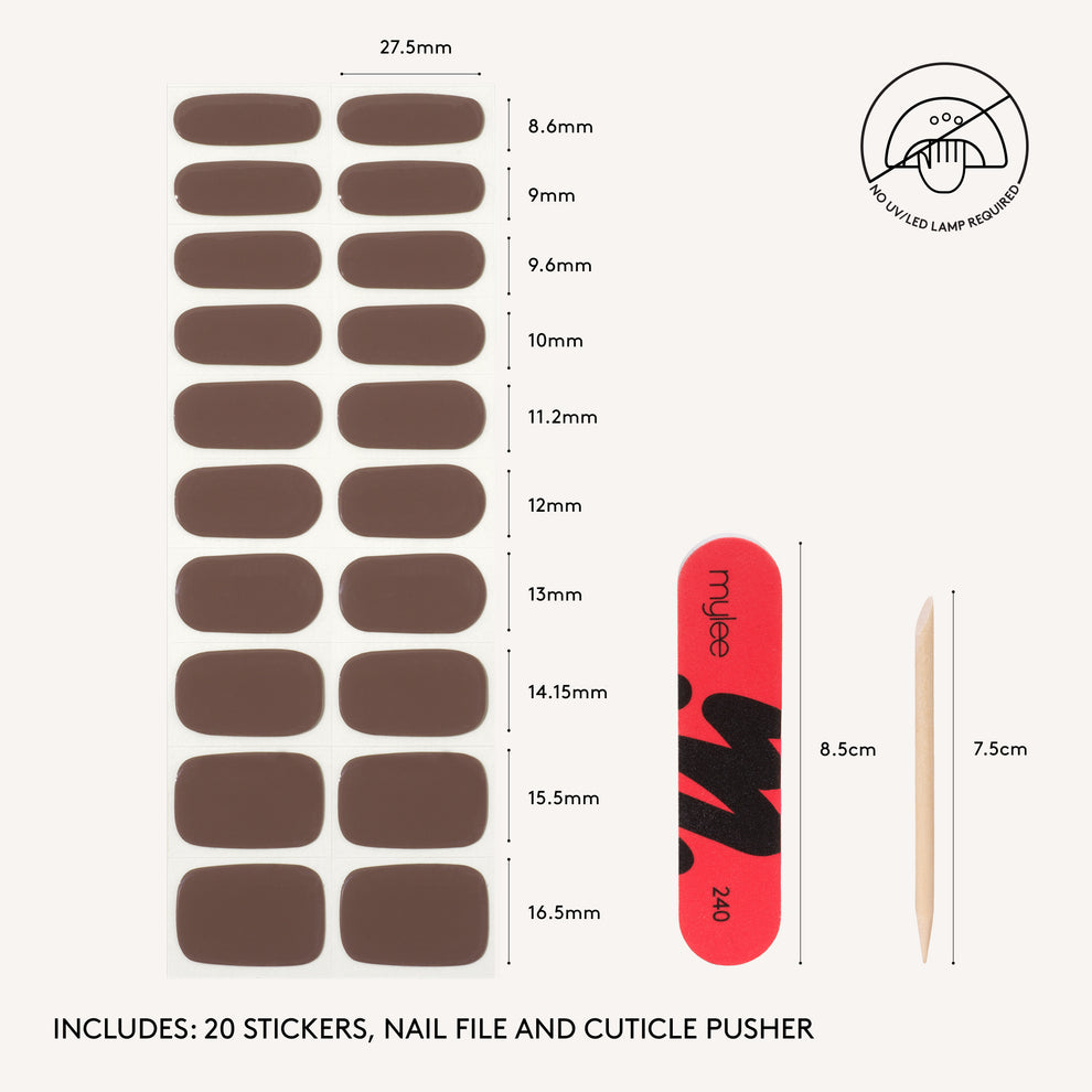 Mylee Gel Nail Wraps - Taupe Of Mind