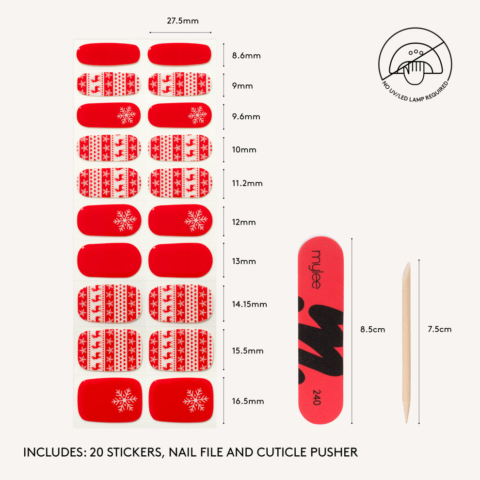 Gel Nail Wraps - Ski Lodge