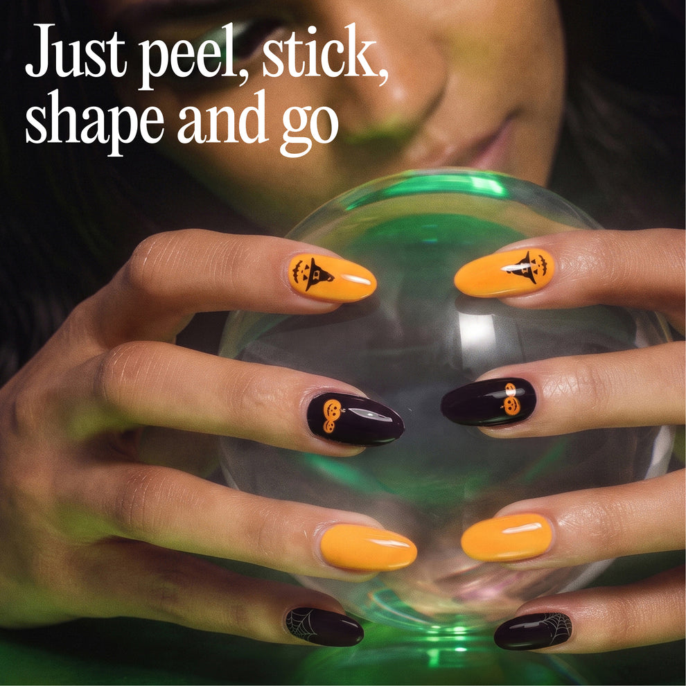 Gel Nail Wraps - Patchwork Pumpkin