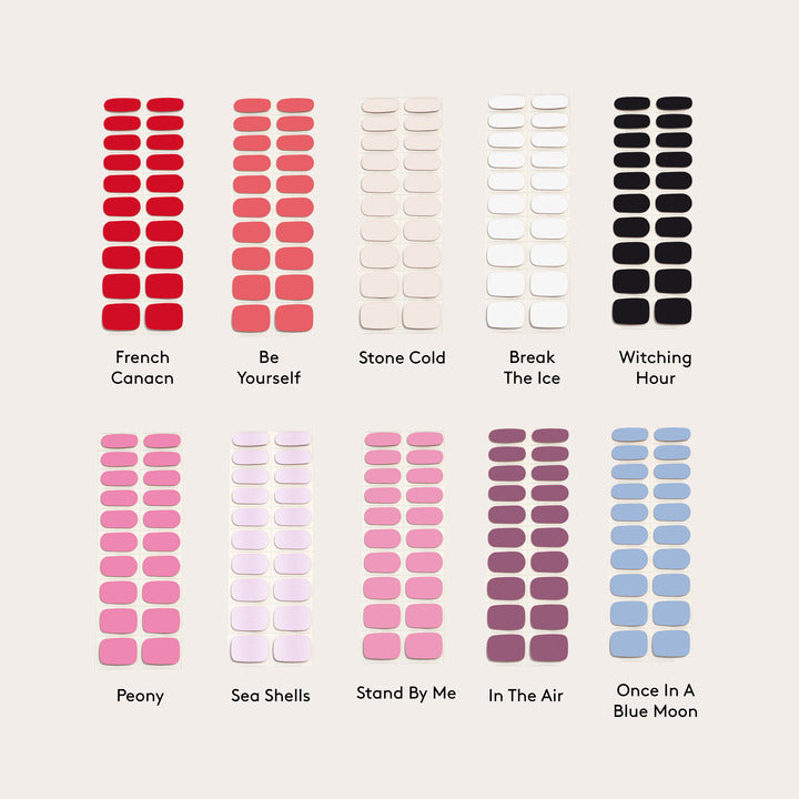 Mylee Gel Nail Wraps Multipack - 10 Assorted Designs for Easy Manicures