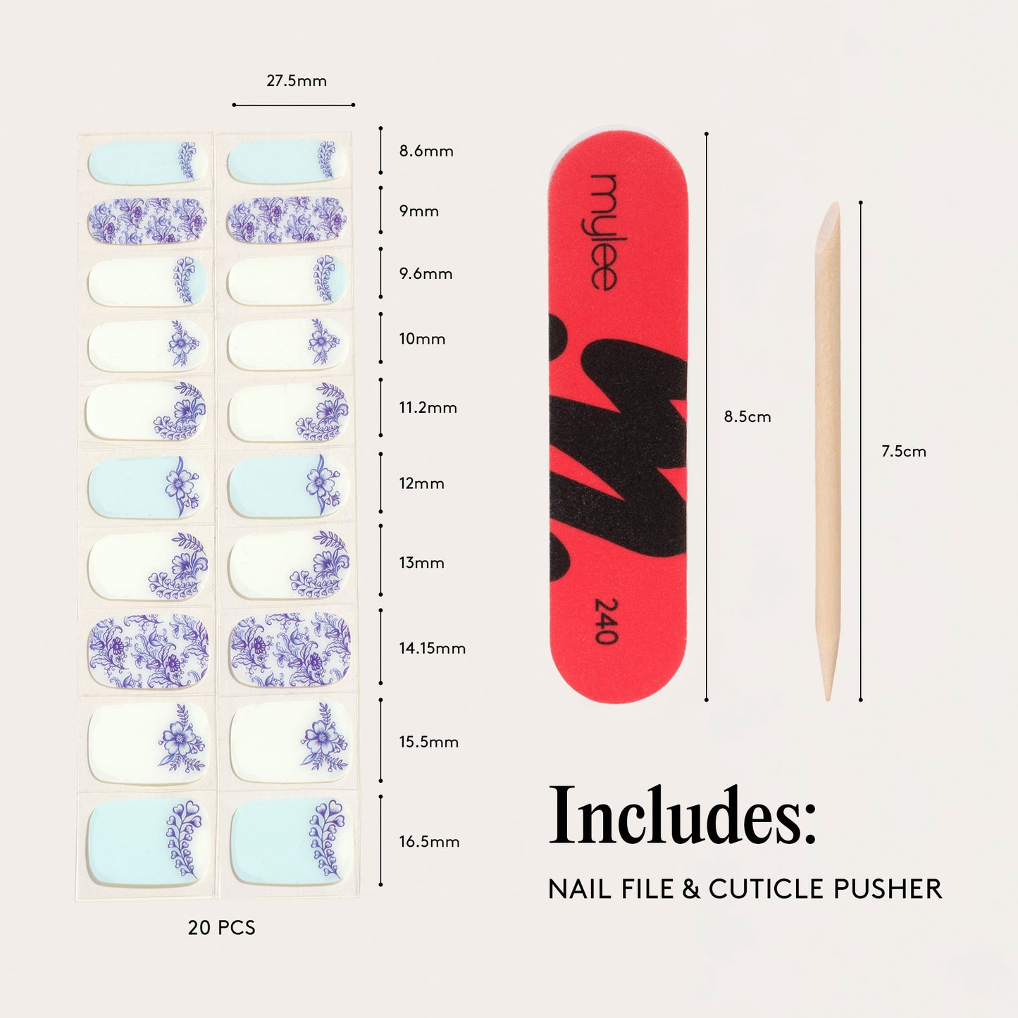 Mylee Amalfi Dreams Gel Nail Wraps
