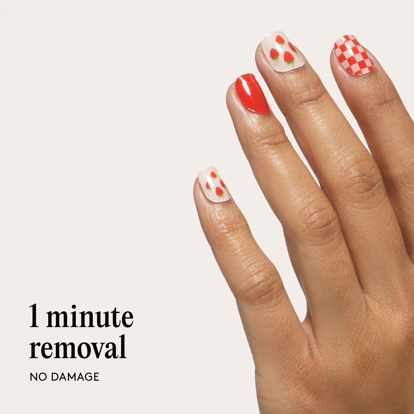 Mylee Berries & Cream Gel Nail Wraps