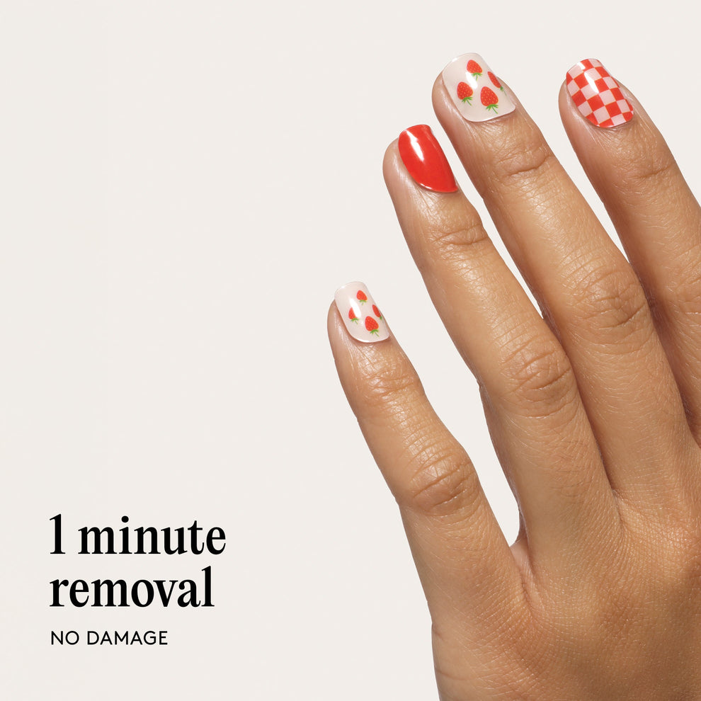 Mylee Berries & Cream Gel Nail Wraps