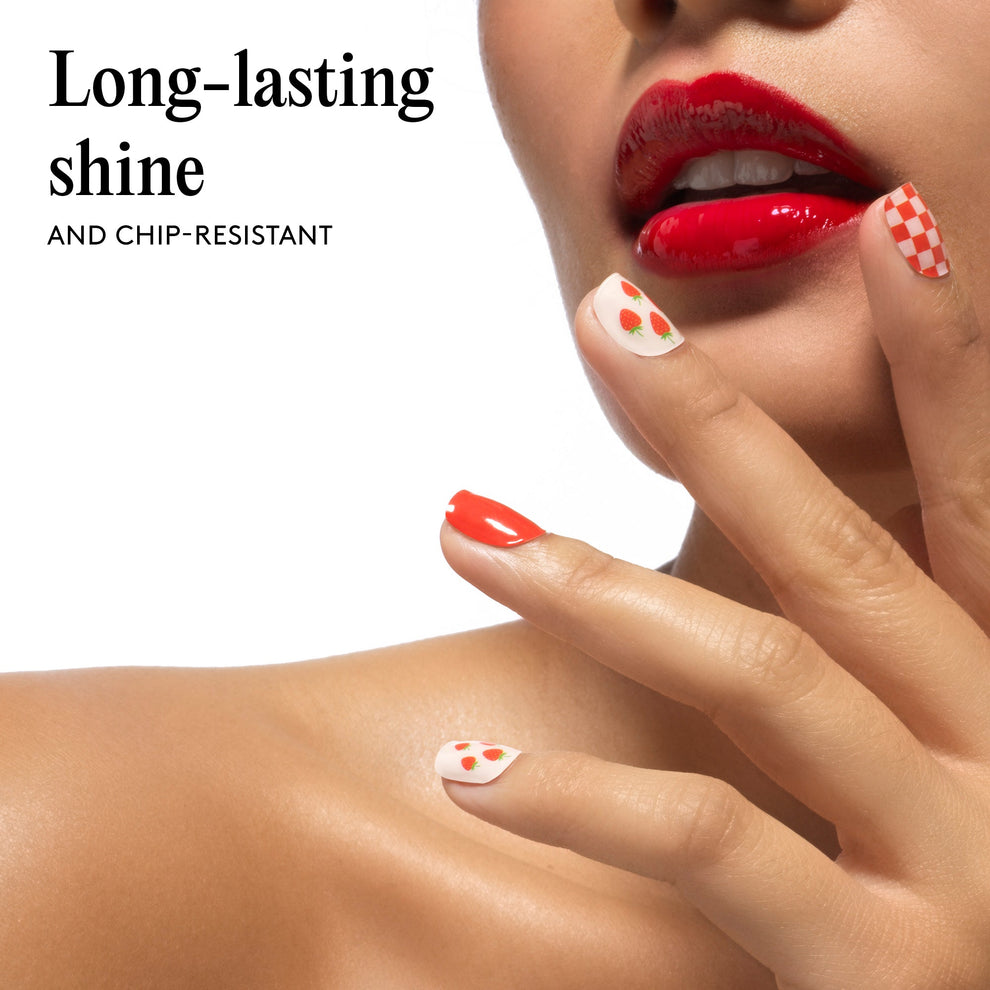 Mylee Berries & Cream Gel Nail Wraps