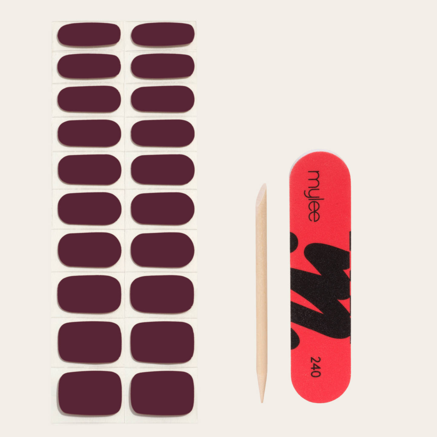 Mylee Cherry Noir Gel Nail Wraps