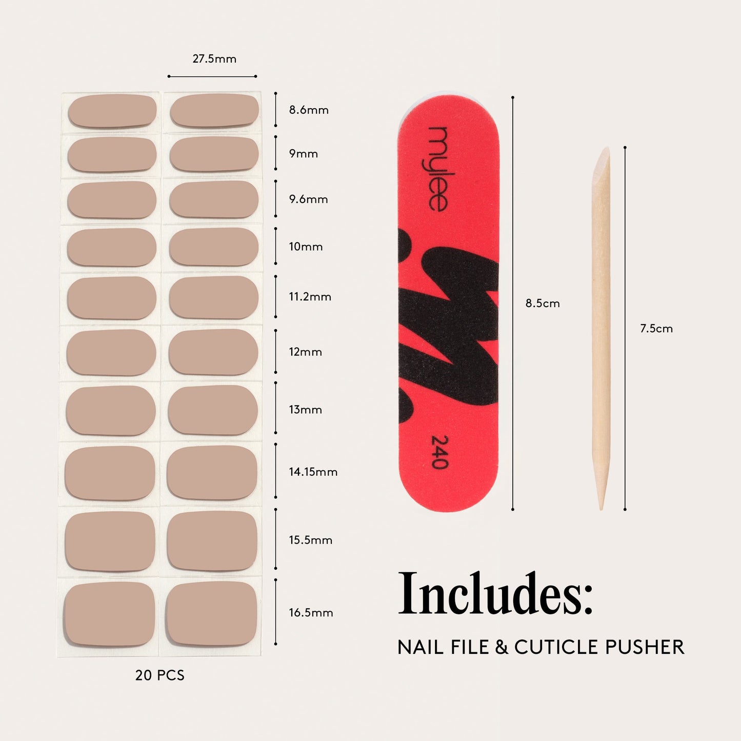 Mylee Cozy Nights Gel Nail Wraps