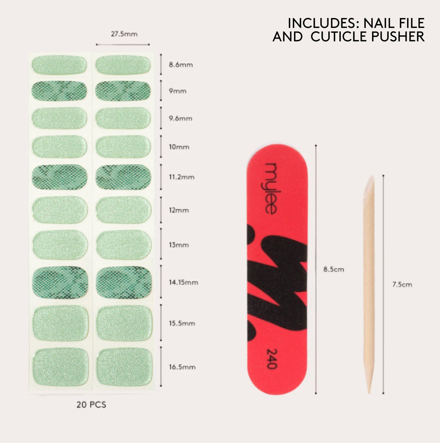 Mylee Gel Nail Wraps - Back To Nature