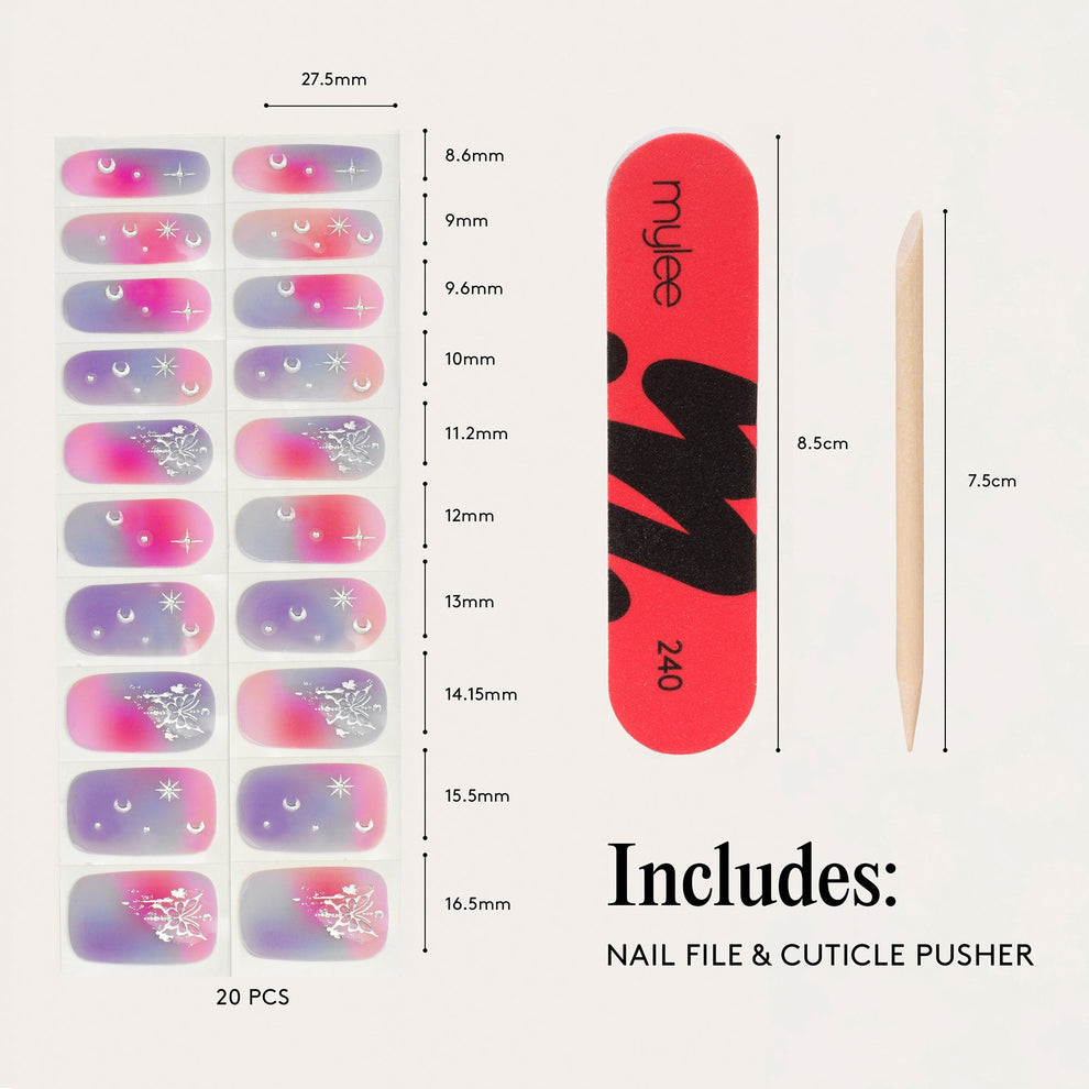 Mylee Purple Haze Gel Nail Wraps