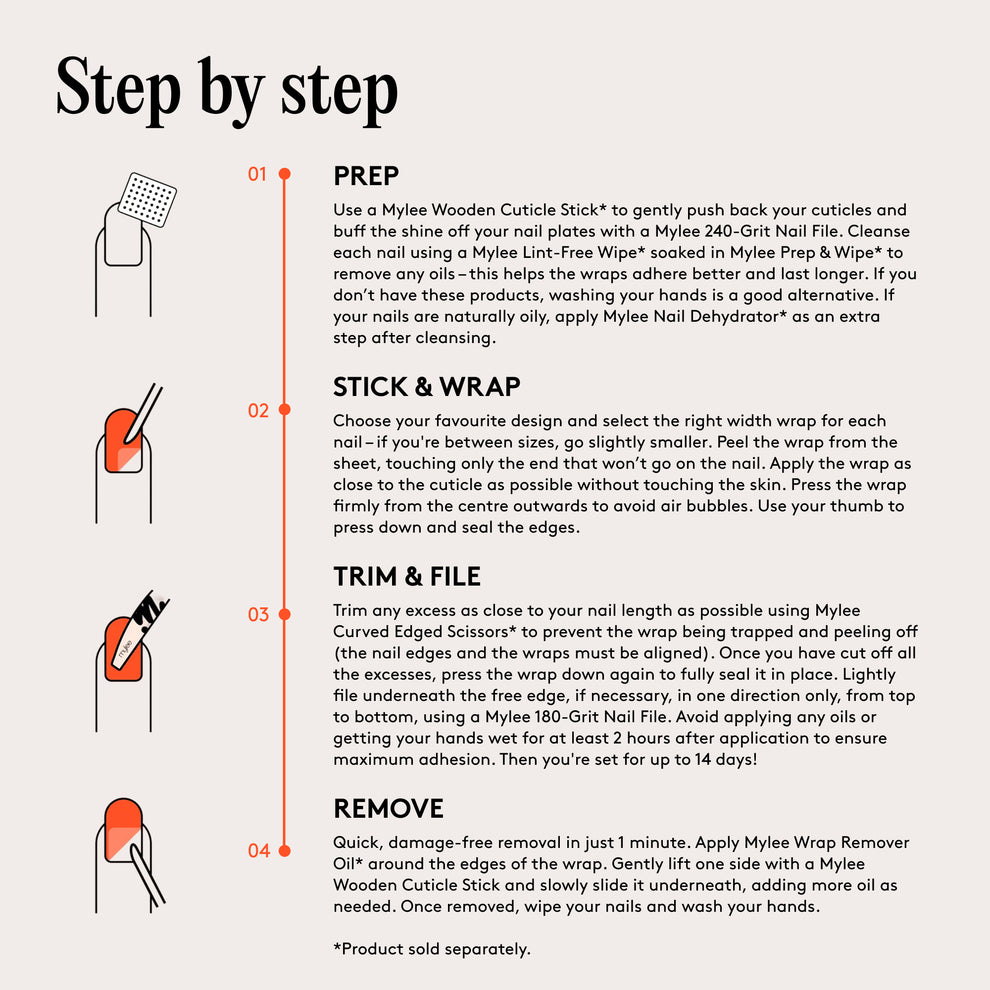 Mylee Gel Nail Wraps - French