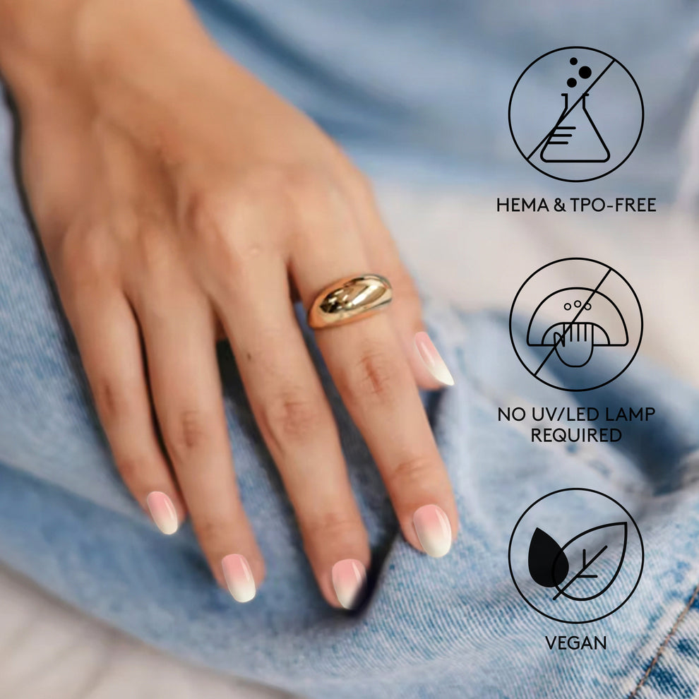 Mylee Gel Nail Wraps - Marshmallow Melt