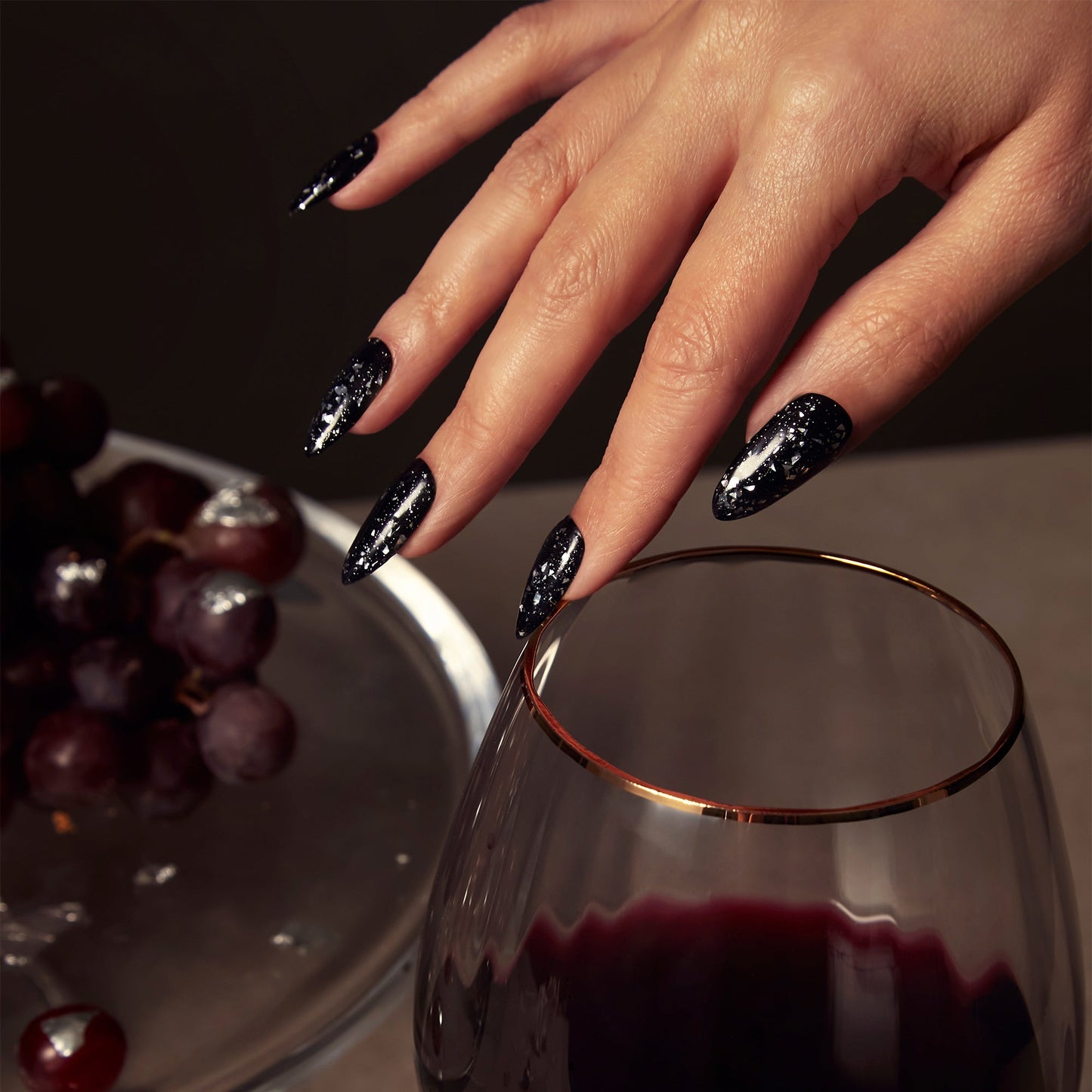 Mylee Silver Flake No Wipe Top Coat Gel Nail Polish 15ml