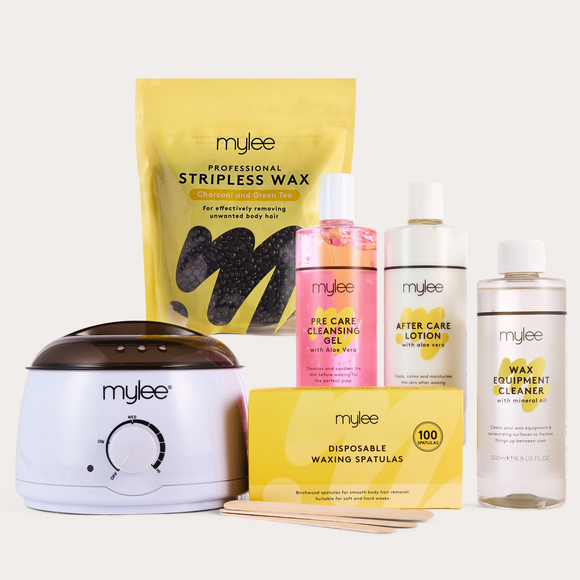 Mylee Complete Professional Waxing Kit - Charcoal & Green Tea